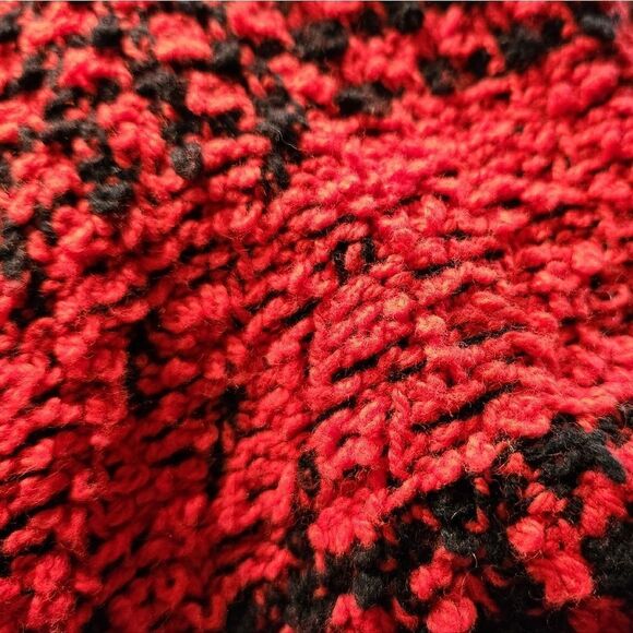 INC International Concepts Women's Red & Black Stripe Teddy Sweater~Size X-Large - Picture 8 of 8
